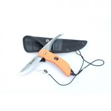 Нож складной Ganzo G802-ORC с двойным лезвием оранжевый в картонной коробке